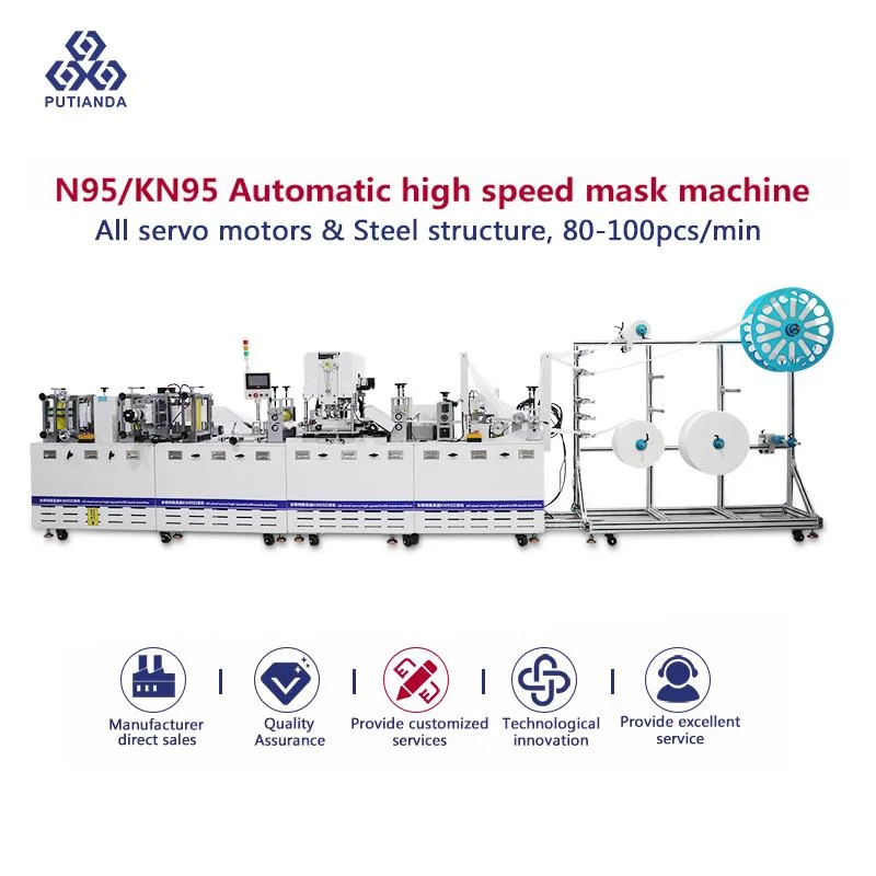 High Production Capacity Hot Sale KN95 Mask Making Machine Fully Automatic N95 Mask Production Line