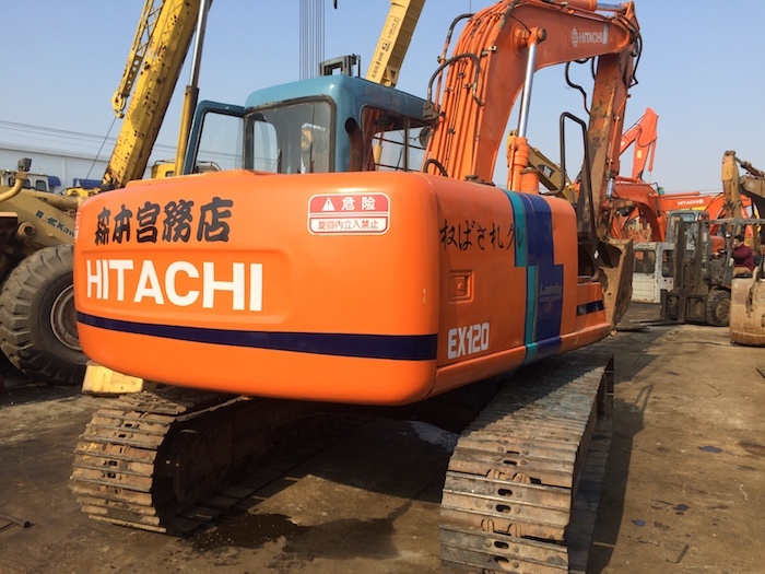 Durable Secondhand Machine Original Hitachi Ex120 Excavator From Japan in Yard for Sale