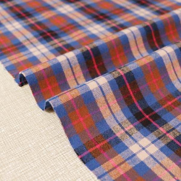 Cotton Fabric, Cotton Fabric for Shirt, 100% Cotton Flannel Fabric, Brushed Woven Tartan Fabric