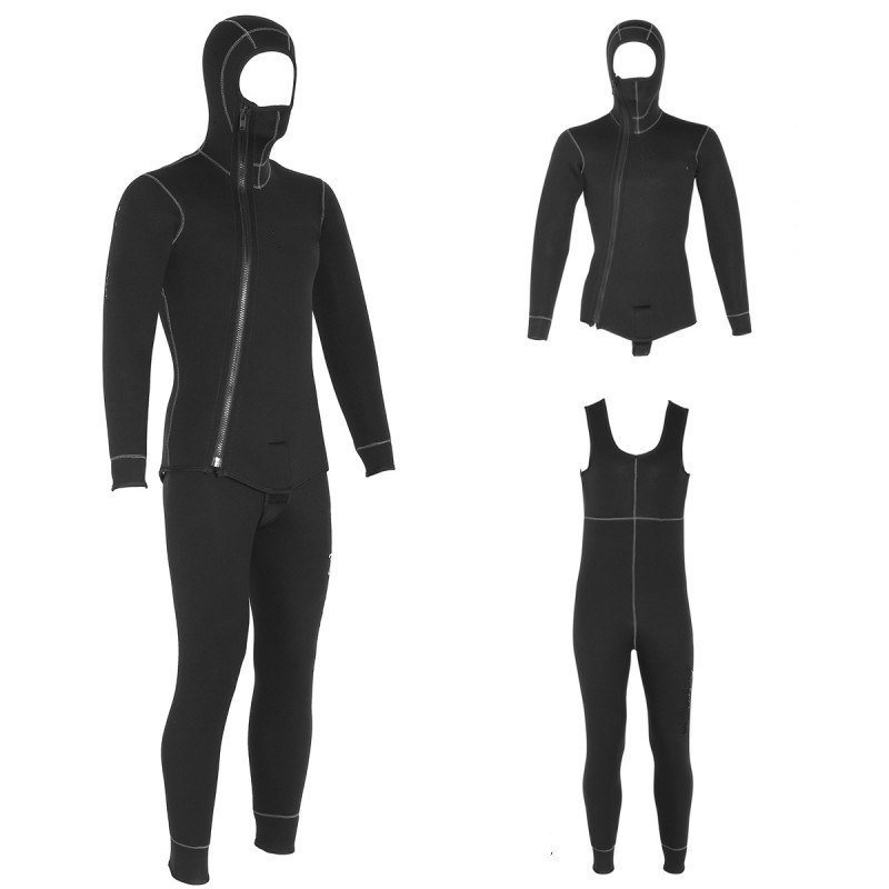 Men's Neoprene Black Two Pieces Wetsuit for Diving