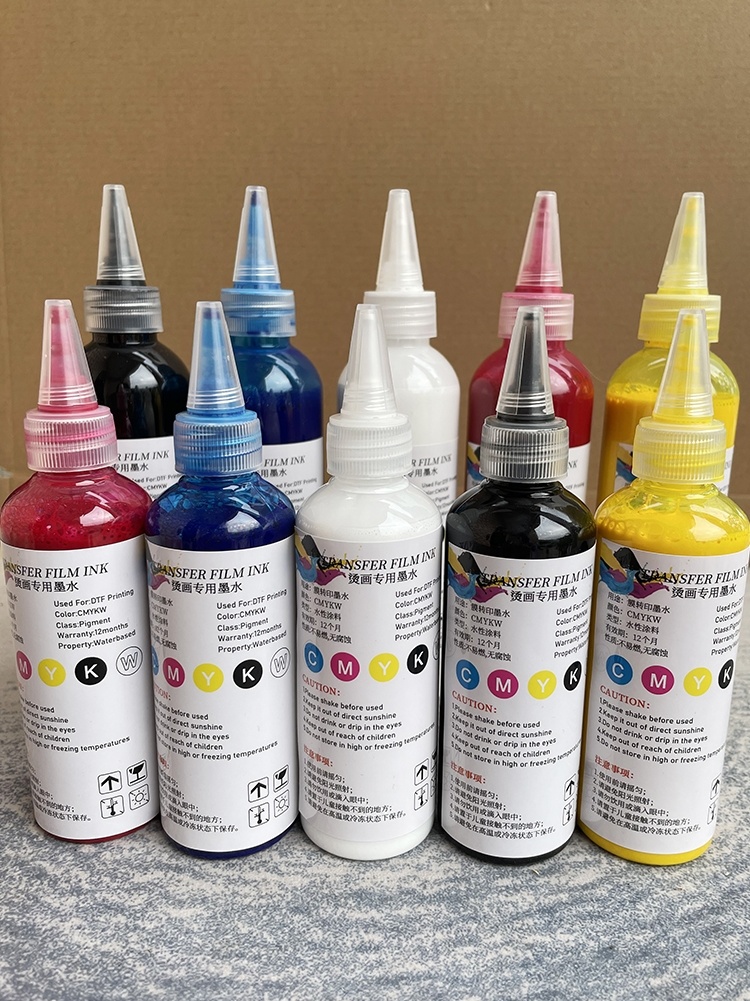 Digital Printing Jet White Cmky Ink Types Formulations Pigment Dtf Ink for Digital Textile Printing