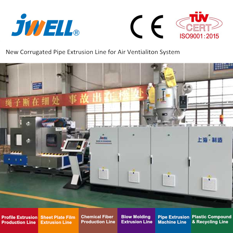 Jwell Plastic PE160 Corrugated PE Pipe Extrusion Machine for Air Ventilation System