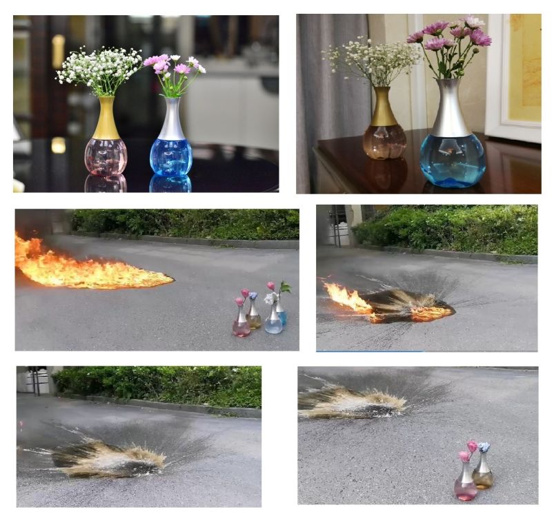 Throwing 350ml Foam Fire Extinguisher Color Flower Vase Type Tfe350V