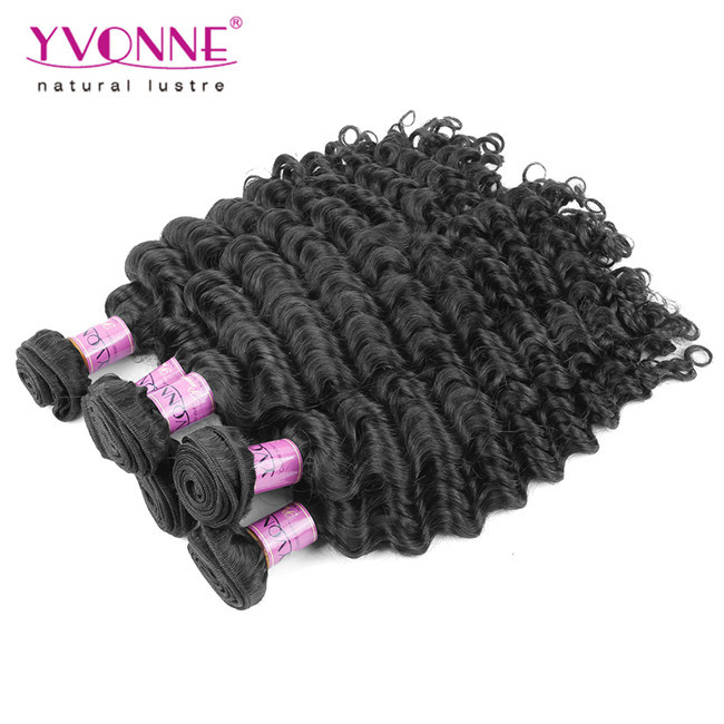Yvonne Hot Wholesale Deep Wave Peruvian Virgin Remy Hair Weaving
