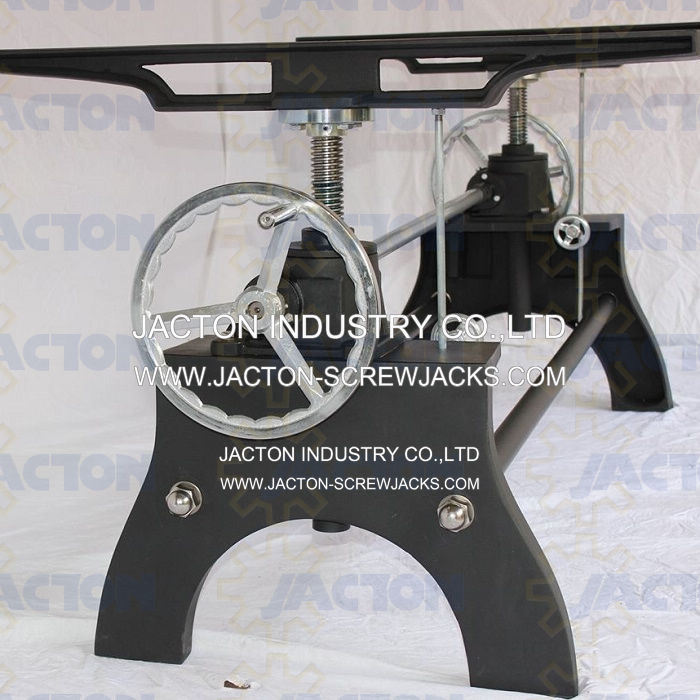 Manual Machine Screw Jack Industrial Crank Table Base Crank Desk Industrial Adjustable Jack Crank Table