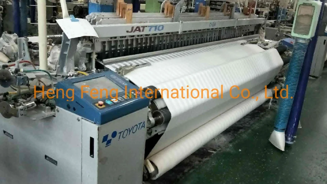 Toyota T710 280cm Air Jet Loom Year 2006 High Speed Loom Double Nozzles with 1761A Positive Cam