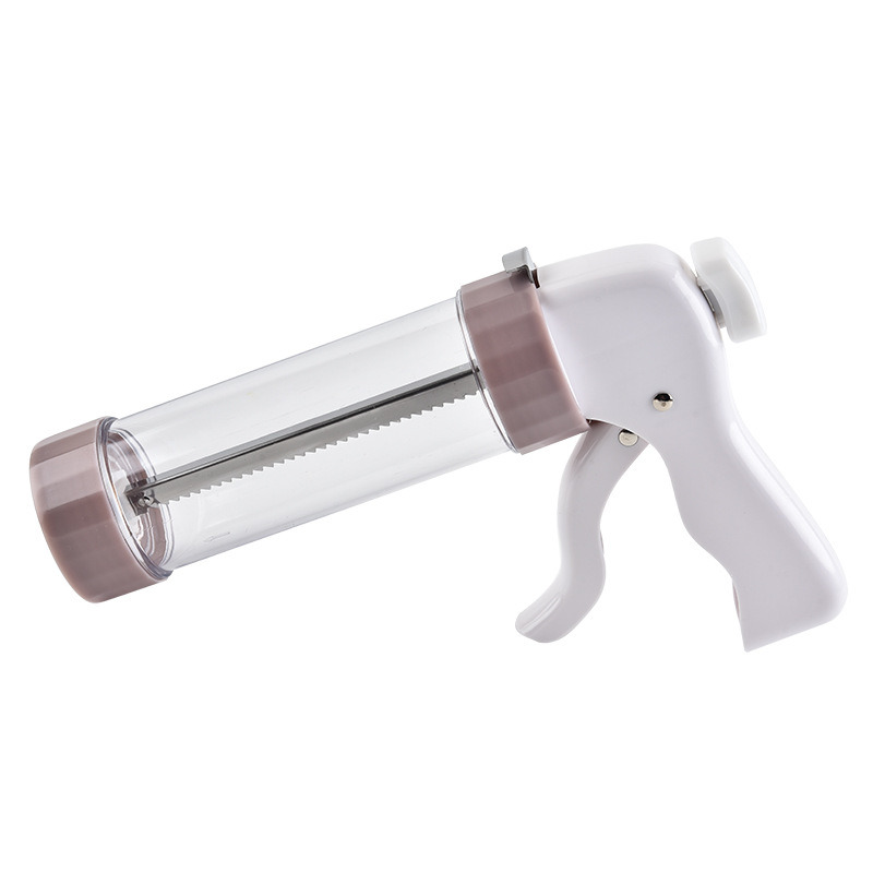 Cookie Press Gun Kit - Clear Tube with 13 Discs and 6 Icing Tips