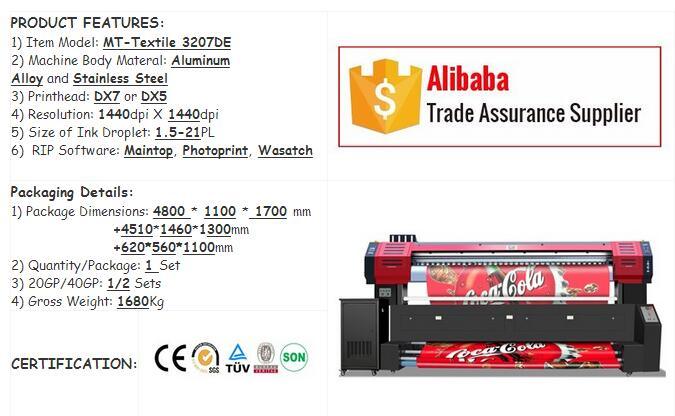 3.2m Home Sublimation Textile Printing Machine Digital Textile Inkjet Printer Machine