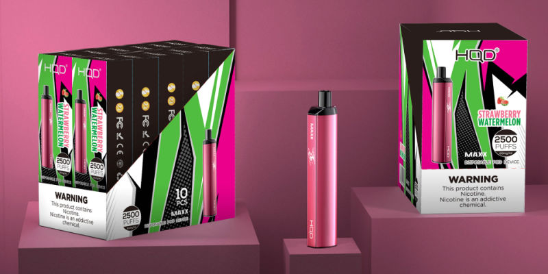 Novel New Product Hqd New 2500 Puffs 10 Flavors 8ml E-Liquid 1400mAh Capacity Battery Vape