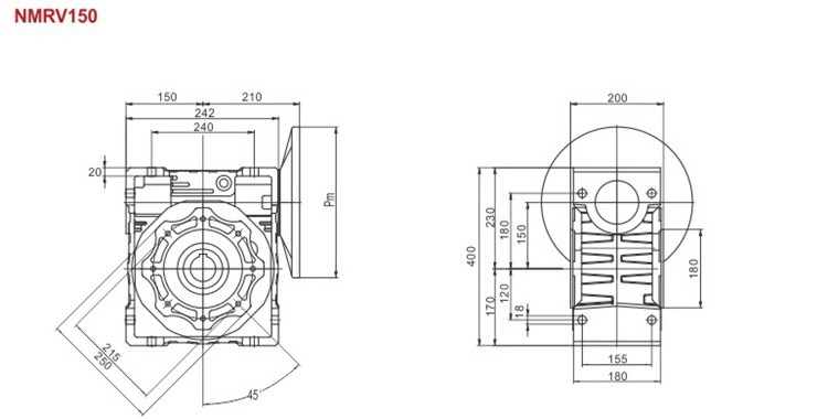 Differential Gearbox for Lifting Mechanism Elevator