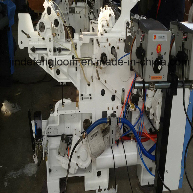 Double Color Electronic Feeder Airjet Loom Cam Shedding Weaving Machine