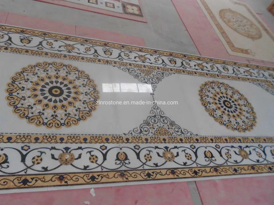 Marble Water Jet Medallion & Water Jet Pattern for Hotel Flooring