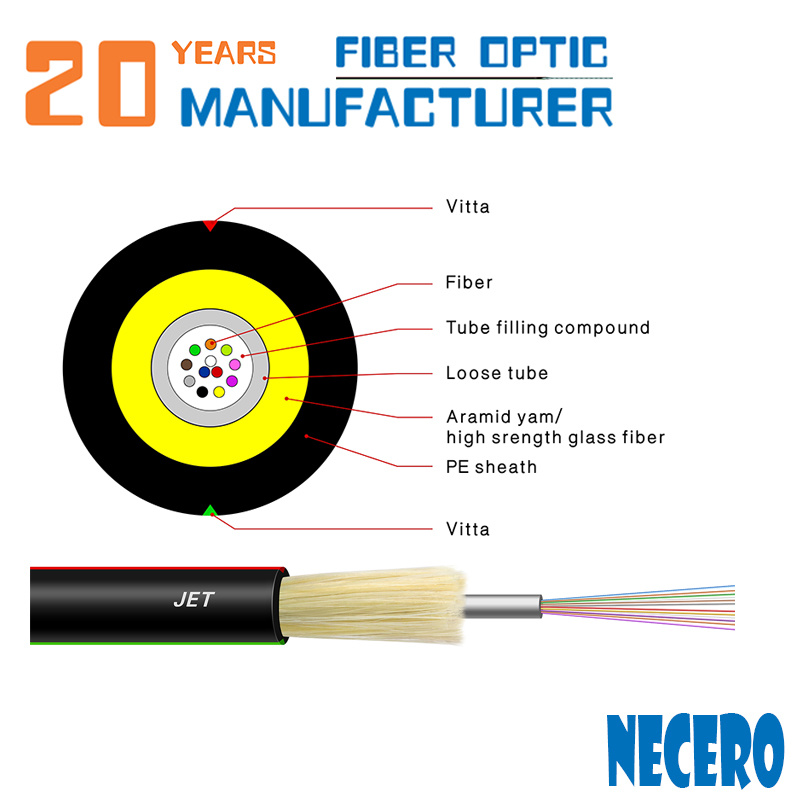 Necero Mini Jet Fibre Optic Cable Blowing Machines External 12 Cores Jet Fiber Optic Cable Jet