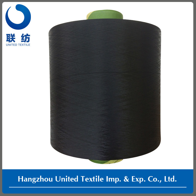 Polyester Dope Dyed Filament DTY Yarn (150D/48F NIM) Black for Weaving