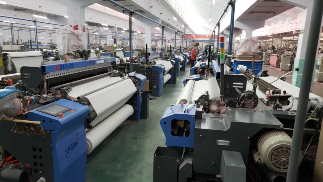 Air Jet Power Loom Weaving Denim Fabric with Staubli Dobby Textile Weaving Machine