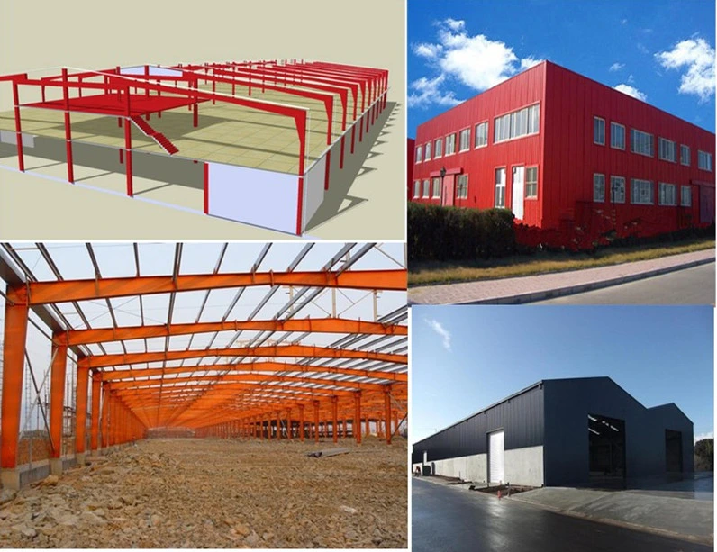 New Design Prefab/Prefabricated Low Price Light Weight Metal Frame Steel Structure Frame Workshop Building