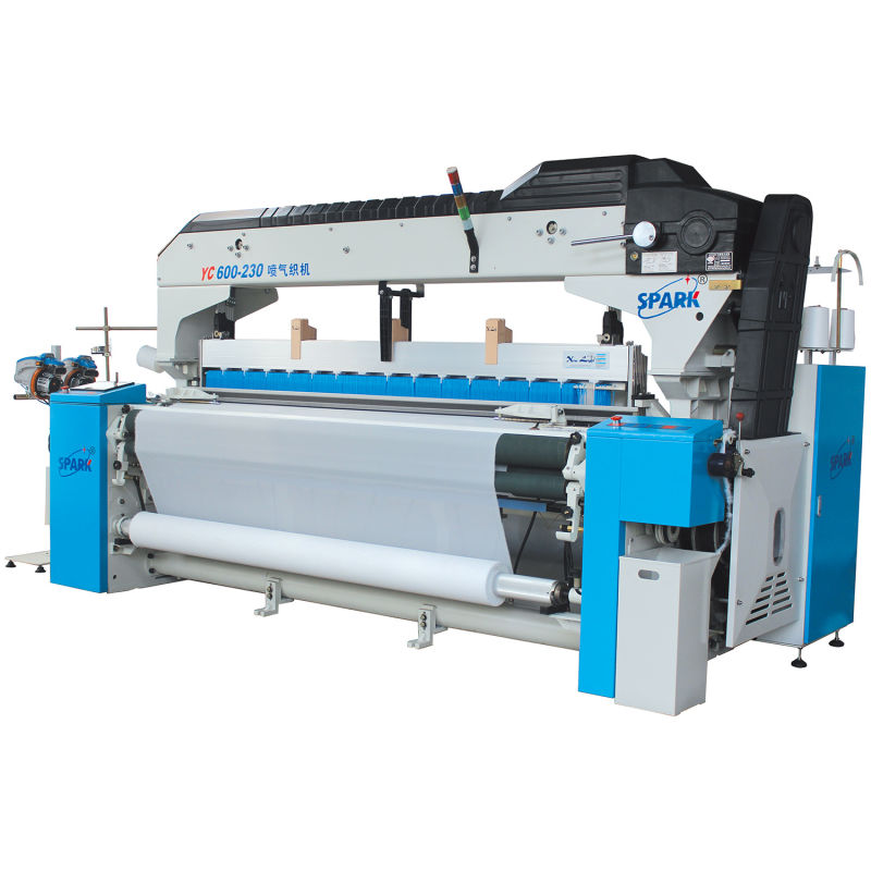 Two Color, Air Jet Loom with Jacquard Border Device
