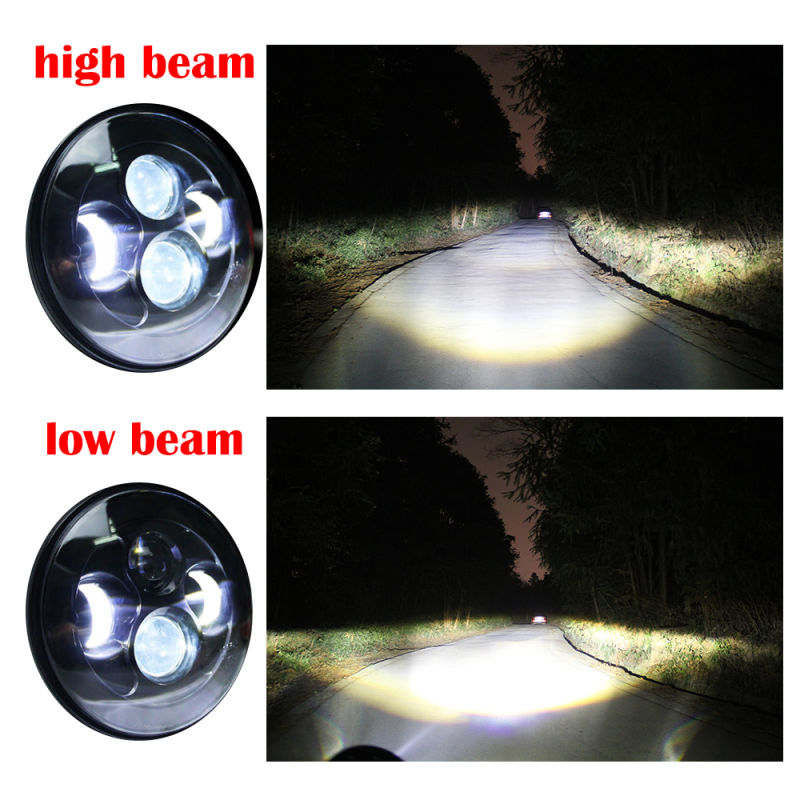 12V LED Headlight Low/High Beam for Motorcycle Jeep Truck LED Headlight