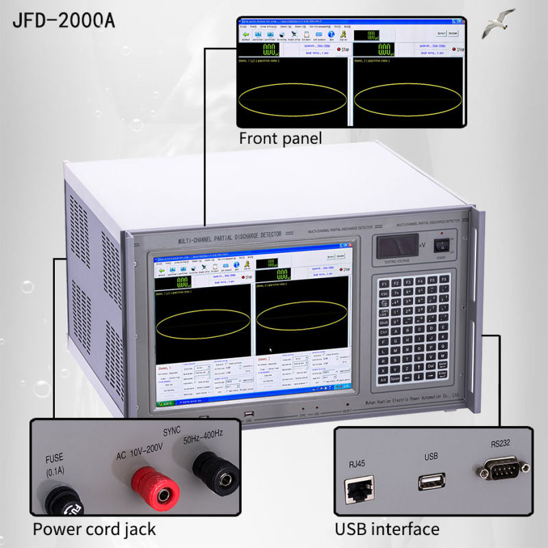 Jfd-2000A Automatic Calibration, Automatic Synchronization, Automatic Voltage Recording, Automatic Measurement, Storage and Playback Partial Discharge Tester