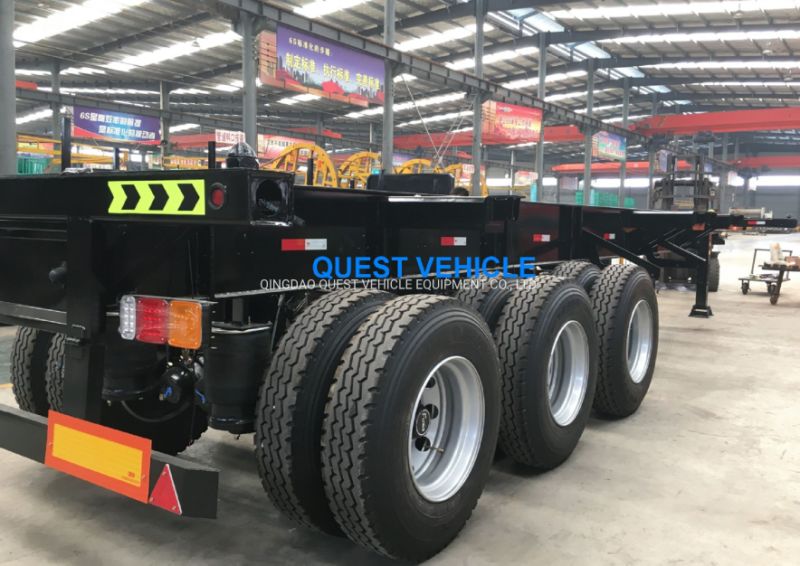 Dual Axles 40FT Skeleton Container Chassis Semi Trailer for Sale
