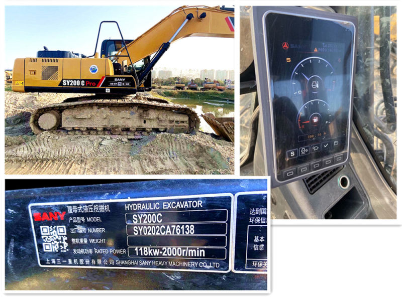 Second Hand Sany Sy200 Hydraulic Excavator Machine with CE Certificate