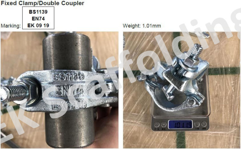 Scaffolding Right Angle Fittings BS1139 En74 Forged Double Coupler