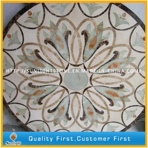Marble Water Jet Medallion & Water Jet Pattern for Hotel Flooring