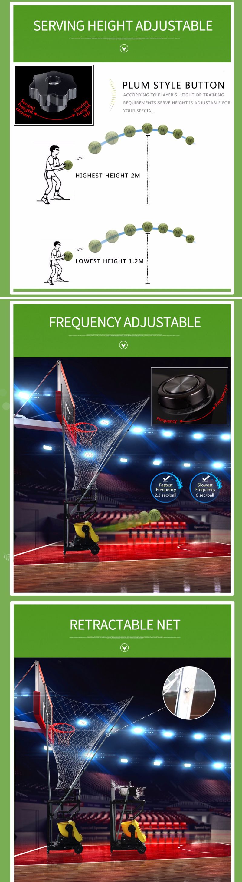 Basketball Shooting Machine Siboasi Throw Machine for Sale