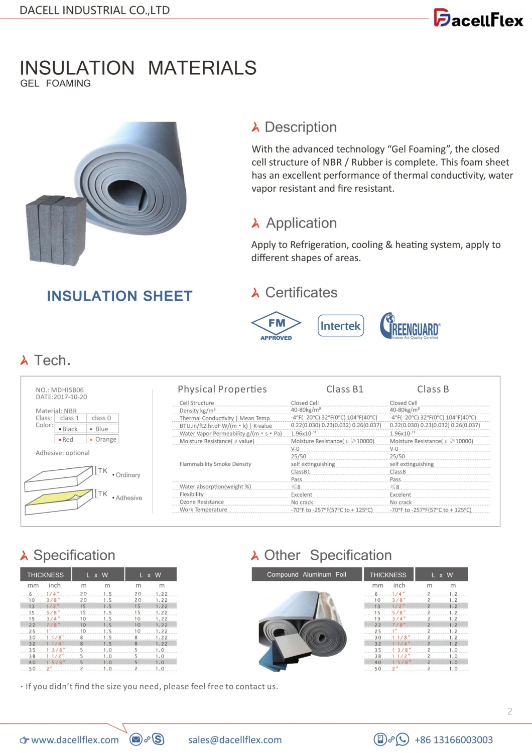 Sound Insulation HVAC Air Condition Hose Tube Sheet