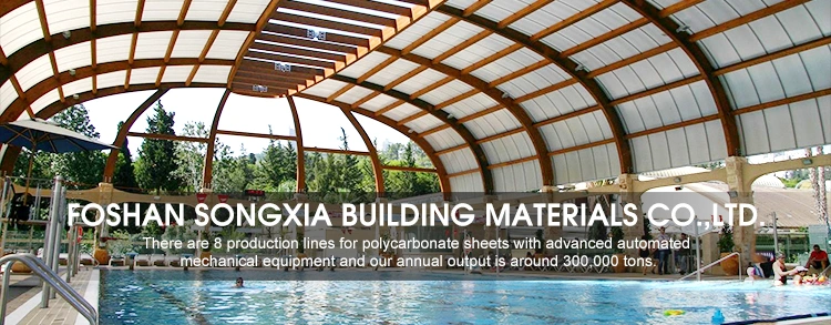 4X8 Sheet Plastic Hollow Roof Polycarbonate Sheet
