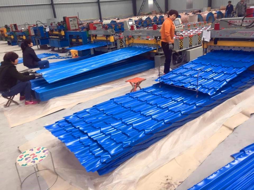 PPGI Corrugated Color Roofing Sheets Corrugated Steel Roof