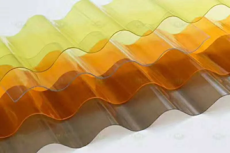 Customized Transparent polycarbonate corrugated wave plastic roofing sheet