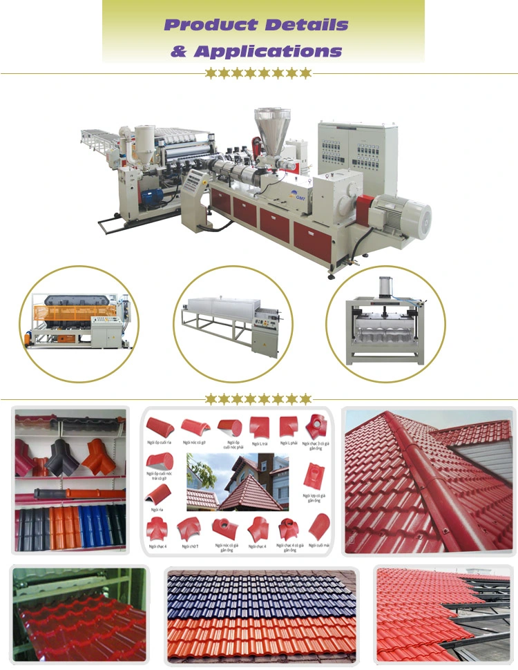 PVC+PMMA/ ASA Roll Forming Coloured Glaze Roofing Sheet Machine