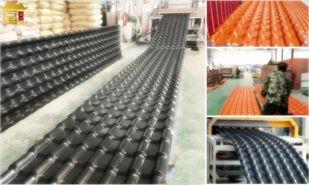 PVC/Apvc Spanish Corrosion Prevention and Heat Insulation Synthetic Resin Roofing Tile