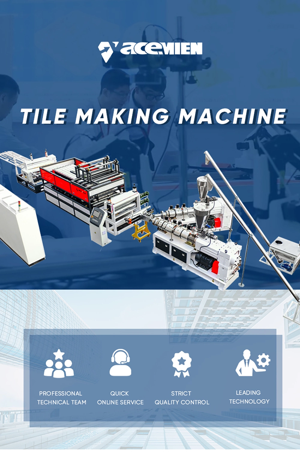 PVC Roofing Sheet Tile Extrusion Machine Plastic Production Line