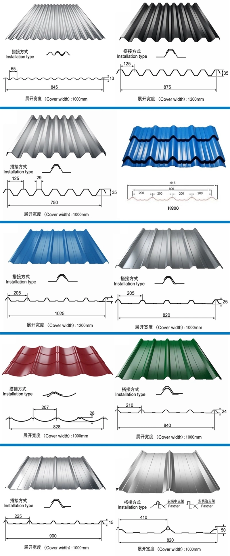 Prepainted Color Coated Corrugated Galvanized Steel Metal Roofing Sheet Prices