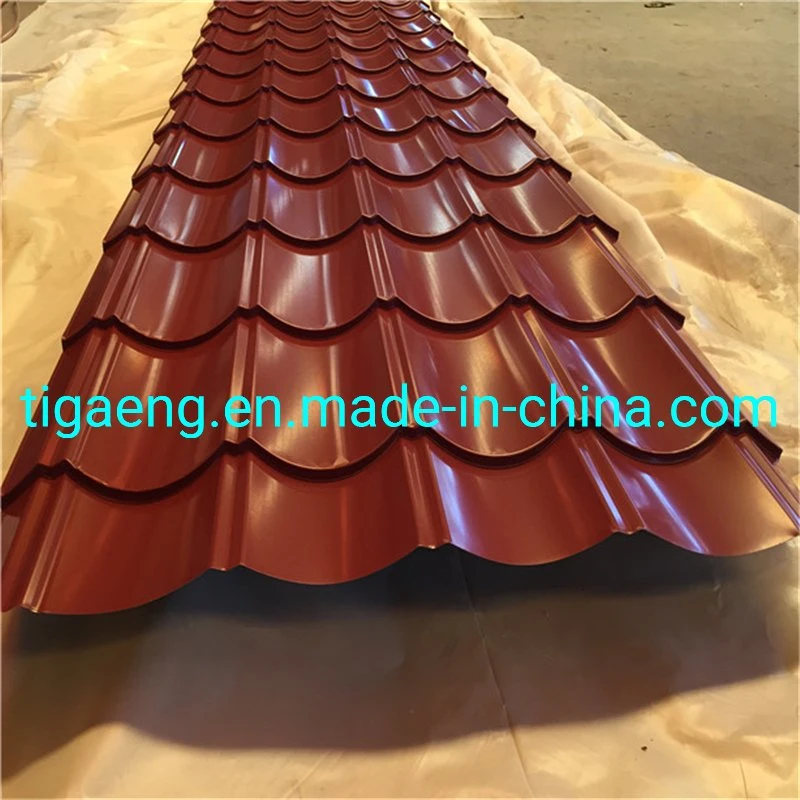 930/980/1050mm Width Step Tiles Colorful Steel Roofing Sheet