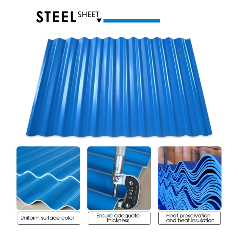 Prepainted Color Coated Corrugated Galvanized Steel Metal Roofing Sheet Prices
