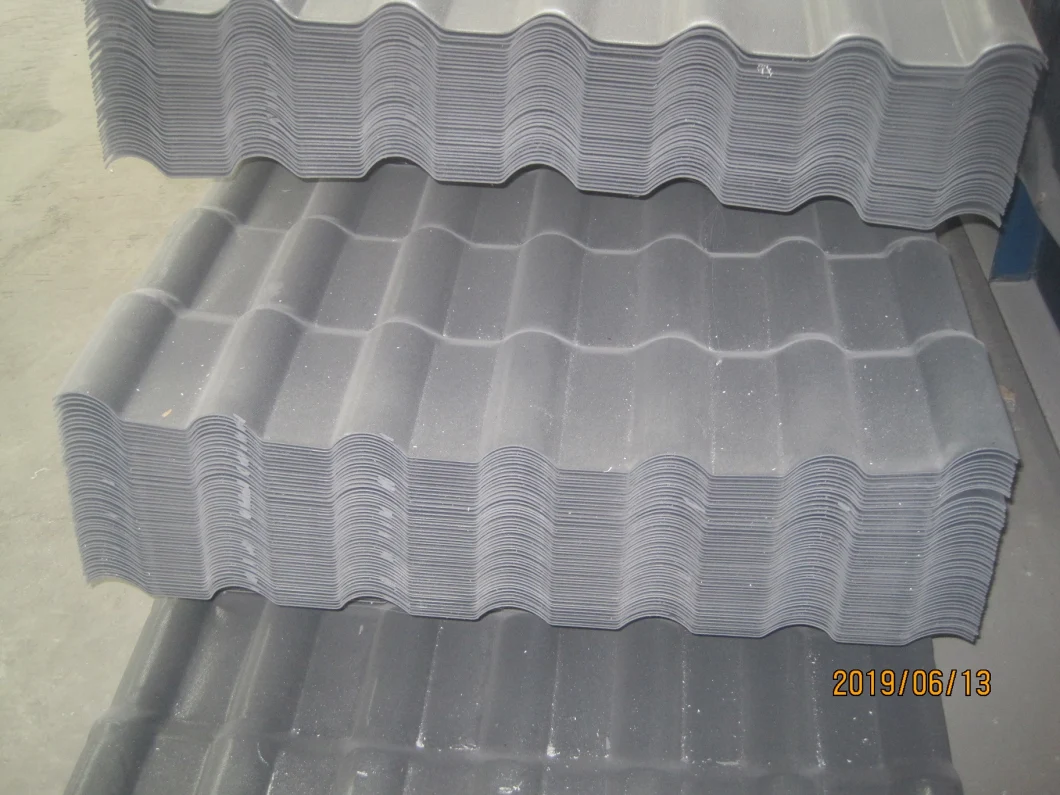 Trapezoidal PVC Resin Compound Roof Tile, Resin Roofing Sheet, Resin Roof Panel