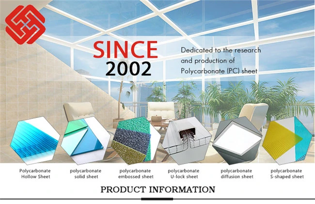 Polycarbonate Hollow Two-Wall Sheet PC Sheet Bronze Roofing Sheet 