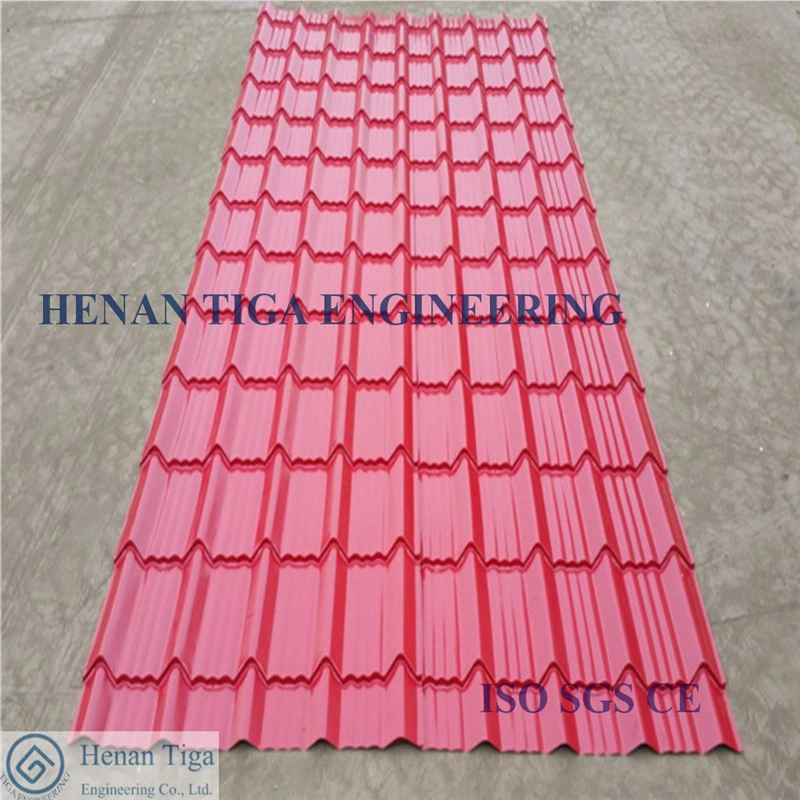 Trapezoidal / Wave Color Coated Steel Roofing Sheets with Felt on Back