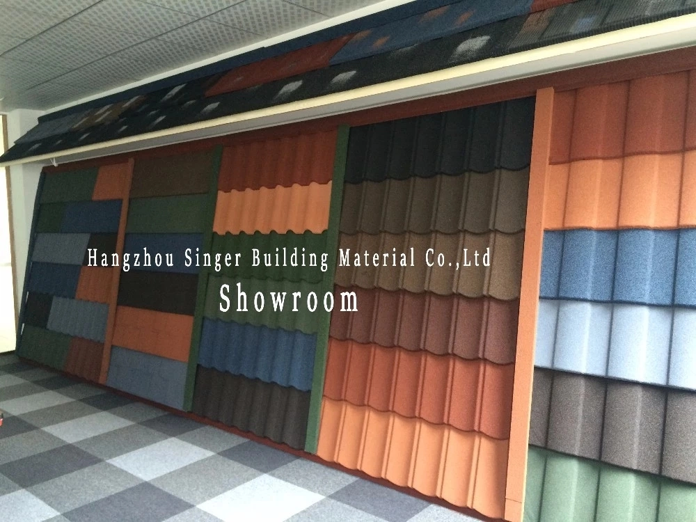 Sangobuild 50 Years Warranty Building Material Colorful Sand Roofing Sheets Stone Coated Metal Roof Tile