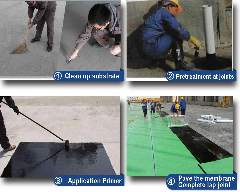 China Manufacturer 1.2mm/1.5mm Waterproof Self Adhesive Bitumen Membrane