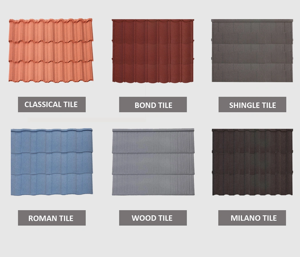 Aluminum Corrugated Roofing Sheets Shingle Type Stone Coated Metal Roof Tile in Nigeria