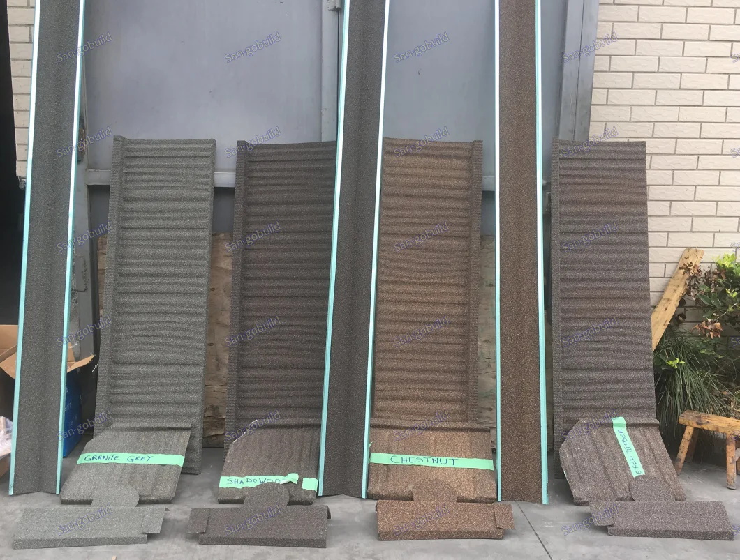 All Types of Roofing Sheets Insulation Materials for Sale Color Stone Coated Metal Steel Roof Tiles