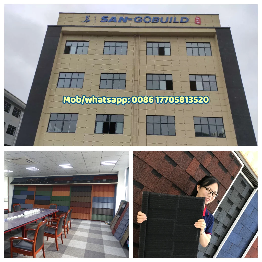 Sangobuild Aluminized Zinc Stone Coated Chips Roof Sheets Metal Roofing Sheet Tiles Many Color Free Samples