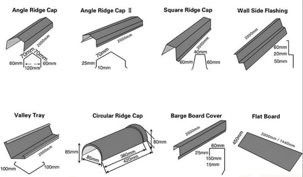 Africa Heat Insulation Steel Metal Shingles Roofing Materials Stone Coated Metal Roof Tiles