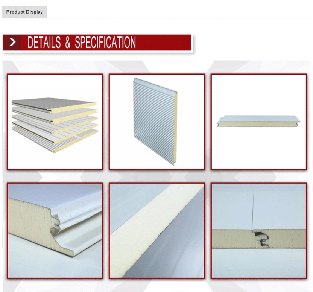 Cold Room Insulated Roof Board Steel Sheet Sandwich Wall Panels