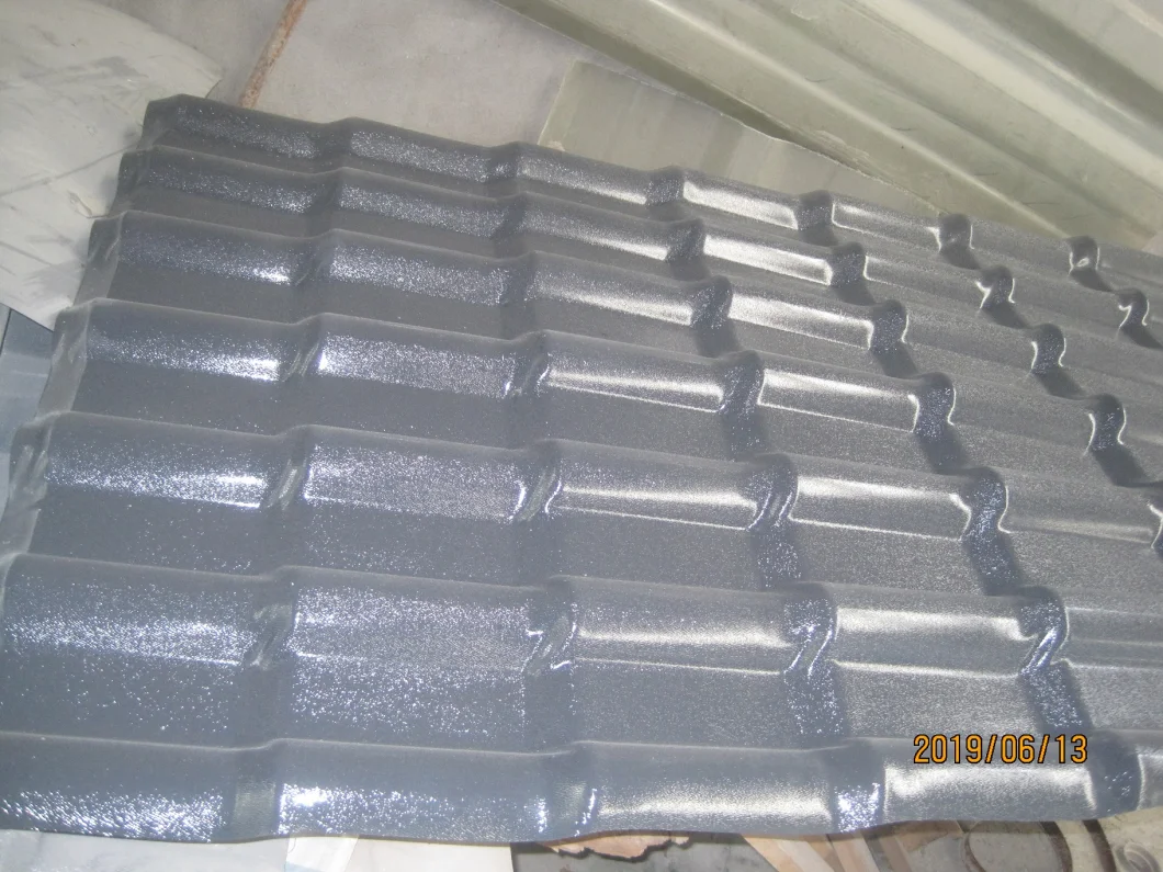 Corrugated PVC Resin Synthetic Roofing Sheet, Interlocking Plastic Resin Roof Tile