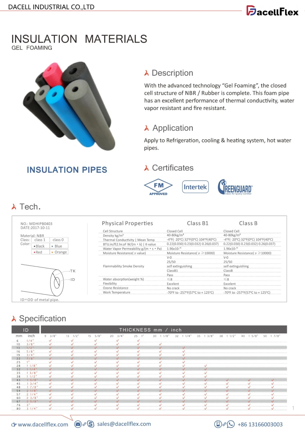 Sound Insulation HVAC Air Condition Hose Tube Sheet
